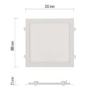 LED vestavné svítidlo NEXXO, čtvercové, bílé, 25W, teplá bílá (3)