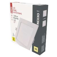 LED vestavné svítidlo NEXXO, čtvercové, bílé, 18W, teplá bílá (2)