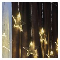 LED vánoční závěs – hvězdy, 45x84 cm, venkovní i vnitřní, teplá bílá (9)
