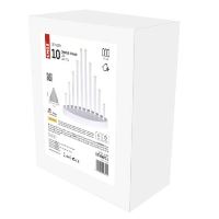 LED svícen bílý, 24,5 cm, 3x AA, vnitřní, teplá bílá, časovač (2)