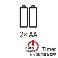 LED vánoční nano řetěz, 1,9 m, 2x AA, vnitřní, teplá bílá, časovač (8)