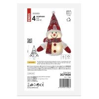 LED vánoční sněhulák svítící, 25 cm, 3x AAA, vnitřní, teplá bílá (6)