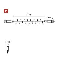 Standard LED spojovací vánoční řetěz, 5 m, venkovní i vnitřní, studená bílá (3)
