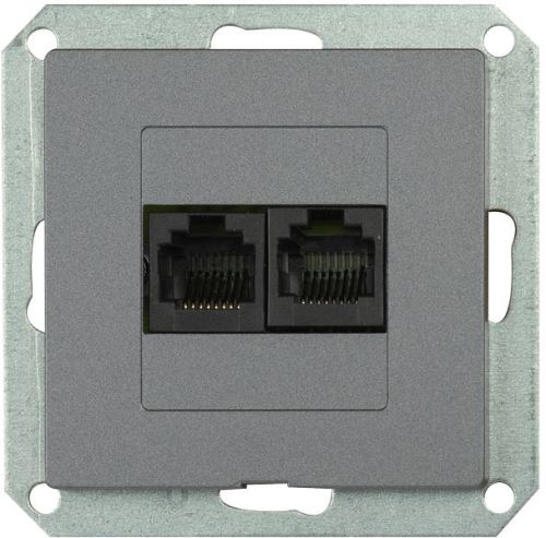 PREMIUM 2 PC/6 M-G - Zásuvka komunikační 2x8 pin KAT. 6