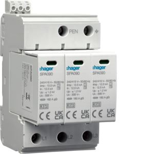 HAGER Svodič SPN900 přepětí T1+T2 TN-C