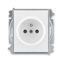 ABB Zásuvka ELEMENT 5519E-A02357 04,jednonásobná, chráněná, s clonkami, bezšroubová,ledová šedá