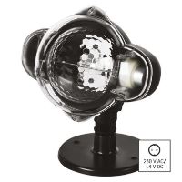LED dekorativní projektor – padající vločky, venkovní i vnitřní, bílá (7)