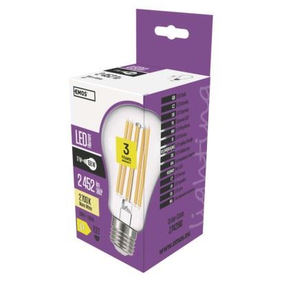 LED žárovka Filament A67 / E27 / 17 W (150 W) / 2 452 lm / teplá bílá