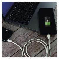Nabíjecí a datový kabel USB-C 2.0 / Lightning MFi, 1 m, bílý (5)