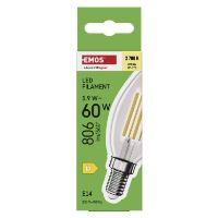 LED žárovka Filament svíčka / E14 / 5,9 W (60 W) / 806 lm / teplá bílá (5)