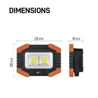 COB LED pracovní svítilna P4112, 350 lm, 3× AA (3)