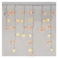 Standard LED spojovací řetěz pulzující – rampouchy, 2,5 m, venkovní, červená/vintage (7)