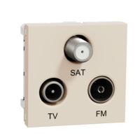 Zásuvka Unica R/TV/SAT s F-konekt. béžov (1)