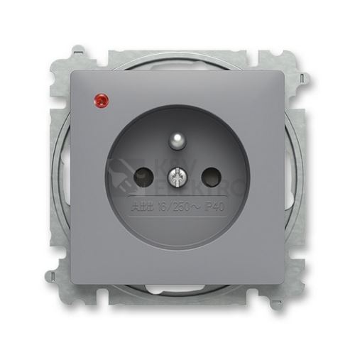 ABB Zoni 6699T-A06657 241 Zásuvka jednonásobná, s clonkami, s ochranou před přepětím šedá