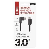 HDMI 2.0 high speed kabel A vidlice - A vidlice 90° 3 m (2)