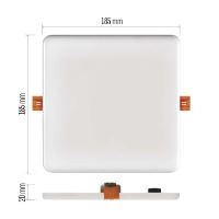 LED vestavné svítidlo VIXXO, čtvercové, bílé, 19W neut.b.,IP65 (3)