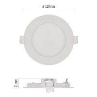 LED vestavné svítidlo NEXXO, kruhové, bílé, 7W, neutrální bílá (3)