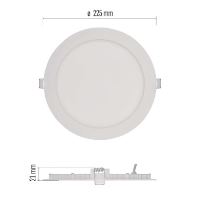LED vestavné svítidlo NEXXO, kruhové, bílé, 18W, teplá bílá (3)