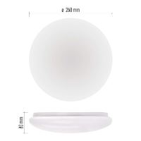 LED přisazené svítidlo FIONI, kruhové bílé 12W neutrální b., IP44 (3)