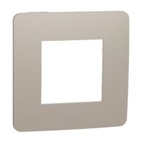 SCHNEIDER Rámeček Unica Color jednonásobný, taupe/bílý SCHNEIDER Rámeček Unica Color jednonásobný, taupe/bílý