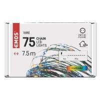 LED vánoční nano řetěz zelený, 7,5 m, venkovní i vnitřní, multicolor, časovač (9)