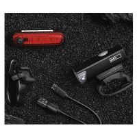 LED přední + zadní nabíjecí svítilna na kolo P3923, 90 lm (4)