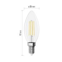 LED žárovka Filament svíčka / E14 / 3,4 W (40 W) / 470 lm / teplá bílá (1)