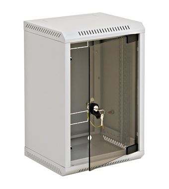 RACK Nástěnný rozvaděč 10", výška 9U, hloubka 260mm, RAL 7035