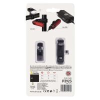 LED přední + zadní nabíjecí svítilna na kolo P3923, 90 lm (10)