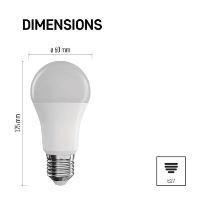 Chytrá LED žárovka GoSmart A60 / E27 / 11 W (75 W) / 1 050 lm / RGB / stmívatelná / Wi-Fi (2)