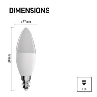 Chytrá LED žárovka GoSmart svíčka / E14 / 4,8 W (40 W) / 470lm / RGB / stmívatelná / Wi-Fi (2)