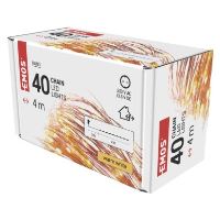 LED vánoční nano řetěz měděný, 4 m, venkovní i vnitřní, teplá bílá, časovač (1)