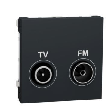 Zásuvka Unica TV-R konc.11dB 2m antracit