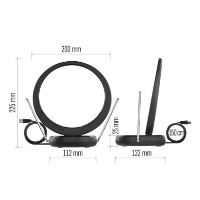 Anténa pokojová CITY RING–C500, DVB-T2, DAB, filtr LTE/4G/5G (1)