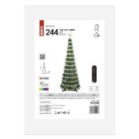 LED vánoční stromek se světelným řetězem a hvězdou, 1,5 m, vnitřní, ovladač, časovač, RGB (8)