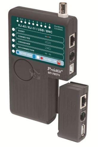 Tester kabel RJ45 RJ11 KOAX USB MT-7057N