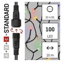 Standard LED spojovací vánoční řetěz, 10 m, venkovní i vnitřní, multicolor (2)