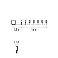 LED vánoční řetěz, 5,6 m, 3x AA, venkovní i vnitřní, teplá bílá, časovač (3)