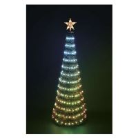 LED vánoční stromek se světelným řetězem a hvězdou, 1,5 m, vnitřní, ovladač, časovač, RGB (3)