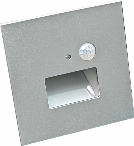 JACK PIR Gray 1,5W CCT 75/120lm - Nástěnné vestavné LED svítidlo s PIR pohybovým senzorem
