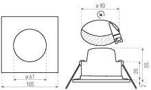 LED BONO-S WHITE 8W NW 580lm - Svítidlo LED vestavné typu downlight (4)