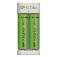 Nabíječka baterií GP Eco E211 + 2× AA ReCyko 2000 (1)