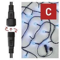 Standard LED spojovací vánoční řetěz, 10 m, venkovní i vnitřní, modrá (6)