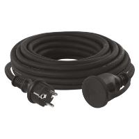 Venkovní prodlužovací kabel 10 m / 1 zásuvka / černý / guma-neopren / 230 V / 1,5 mm2 (12)