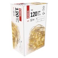 LED vánoční drop řetěz, 12 m, venkovní i vnitřní, teplá bílá, časovač (8)