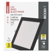 LED vestavné svítidlo NEXXO, čtvercové, černé, 18W, se změnou CCT (7)
